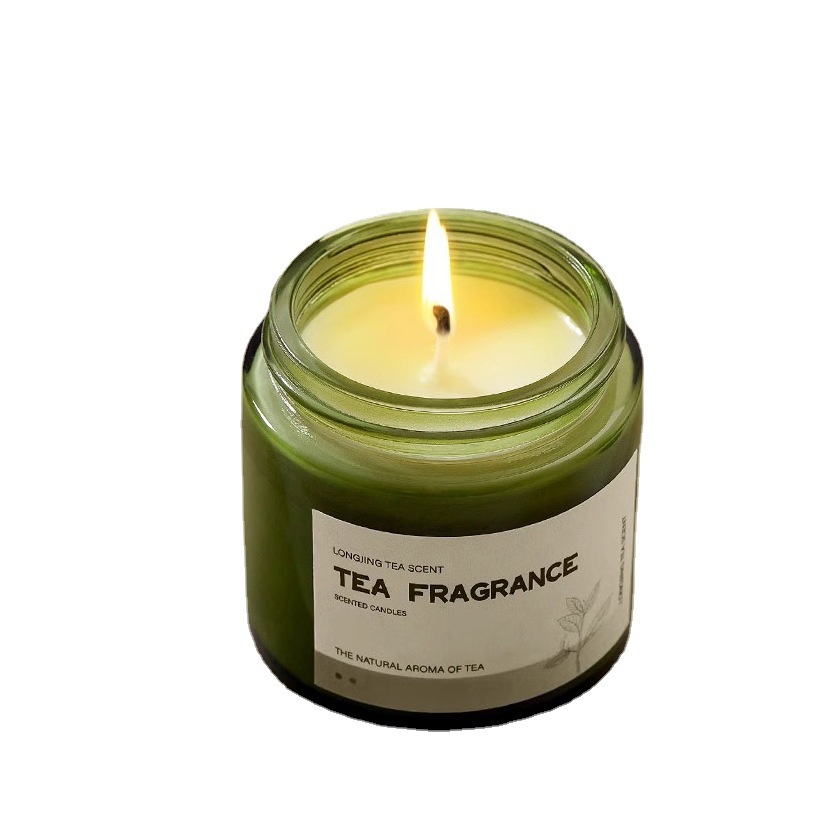 Dark Green Bottle Aromatherapy Candle Bedroom Romantic Fragrance Niche Home Essential Oil Incense Soy Wax Smokeless - 5
