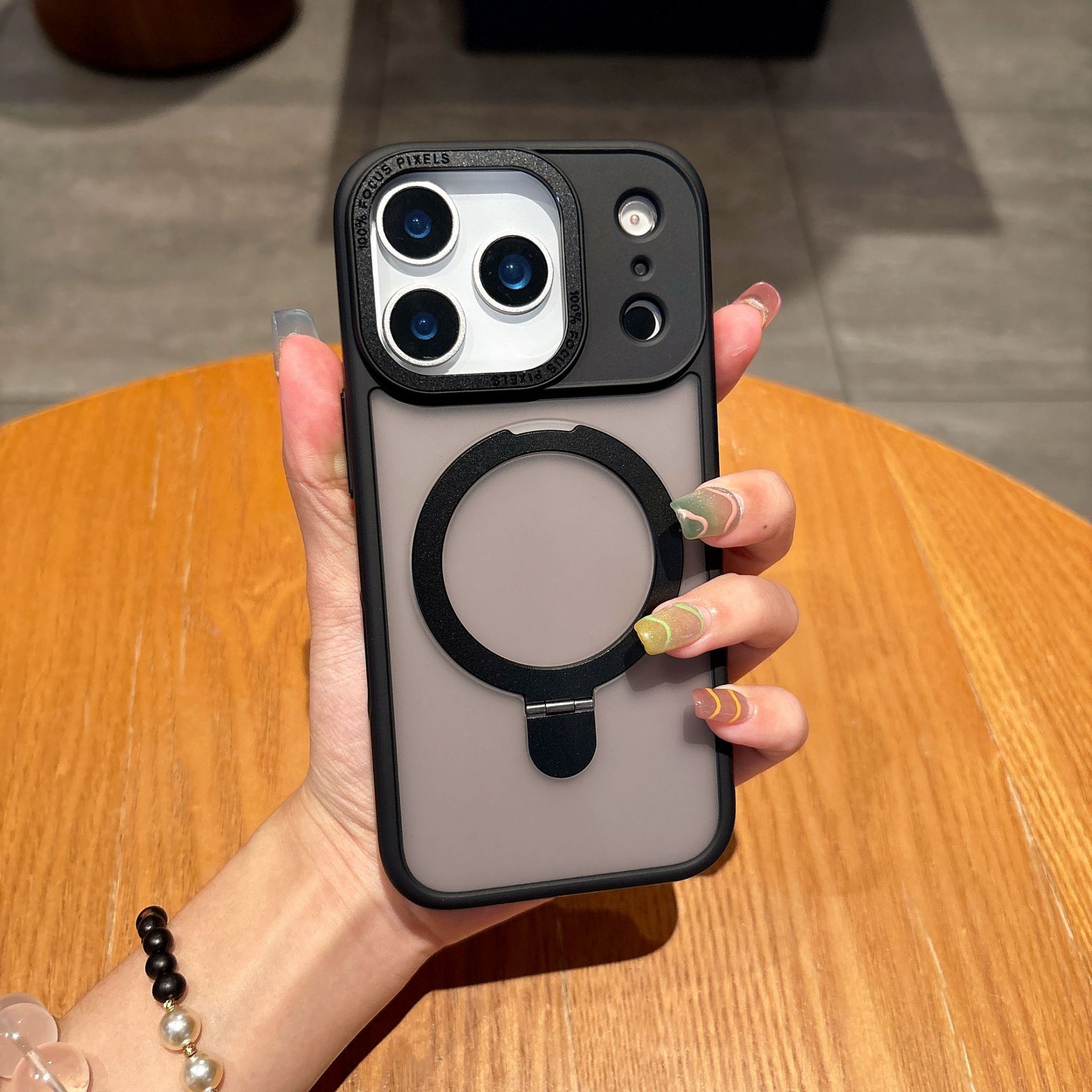 The Fulcrum Case Is Suitable For Apple 17Promax Mobile Phone Case Iphone16 Magnetic Stand Frosted Skin-Feel 15 Protective Cover