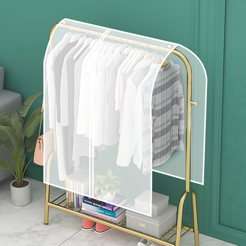 Open Type Dust Cover Floor Hanger Dust Cover Cover Cloth Hanger Cover Translucent Clothes Dust Cover