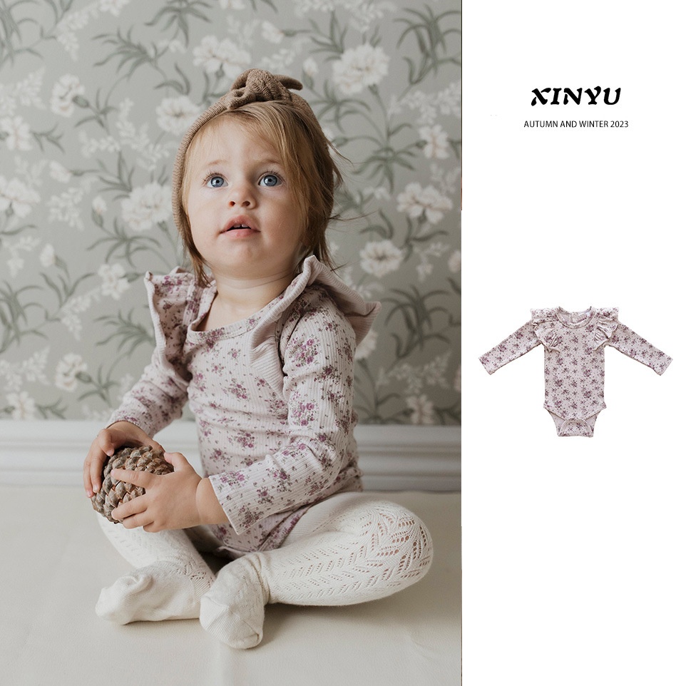 Baby A-type Cotton Fart Clothes Spring And Autumn Baby Long-sleeved Romperborn Clothes Style Crawling Clothes