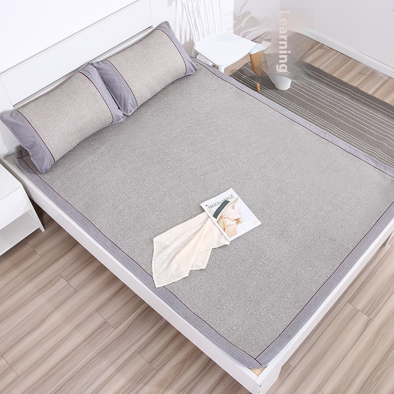 Ice Silk Mat Double-sided Thickened Indonesian Rattan Mat Three-piece Set Foldable Mat1.8 Meters