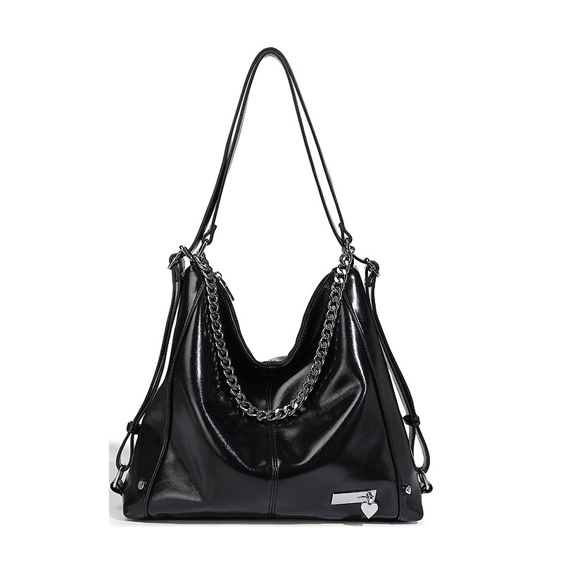 Multi-use Tote Bag Women's Spring And Summer Chain Hobo Large Capacity College Style Backpack Women's Commuter All-match