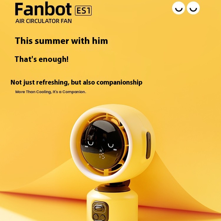 Mechanical Wind Desktop Small Fan Shaking Head Night Light Desktop USB Charging Office Clip Small Mini