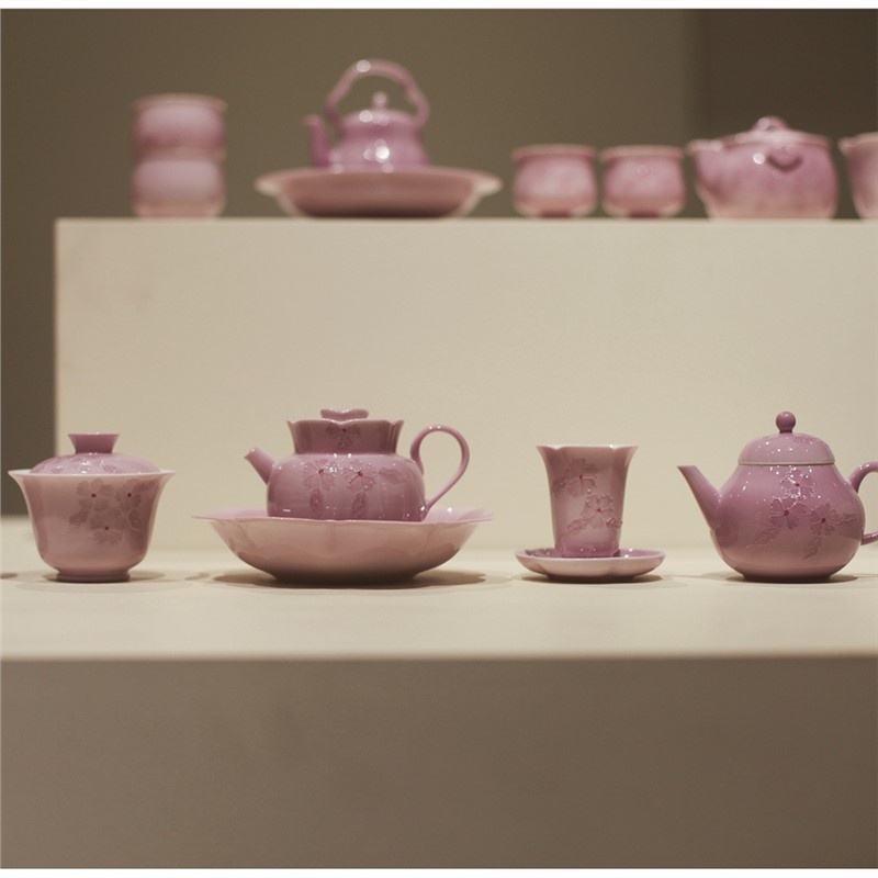 Don't Read | "Yunxia Purple" Traditional Chinese Color Series Tea Set Bowl Teapot Complete Set Of Tea Cup Purple