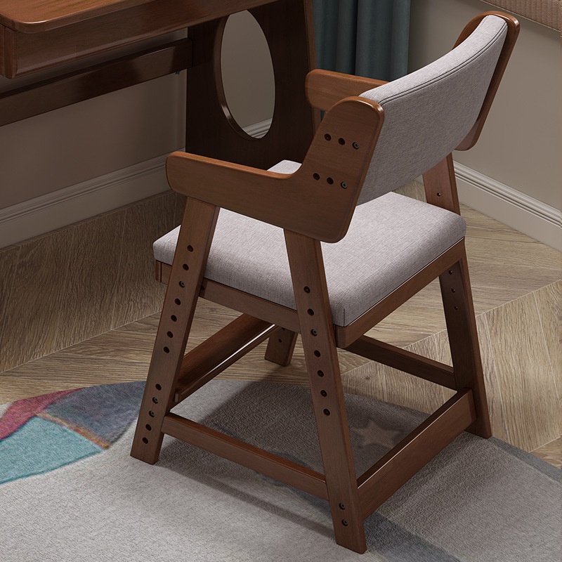 Solid Wood Children's Study Chair Can Be Raised And Lowered Student Desk And Chair Correction Chair Baby Dining Chair Children's Writing Desk And Chair Table