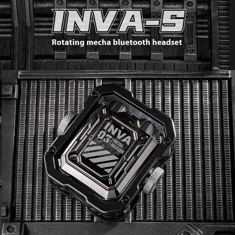 TWS Bluetooth Headset Sports Headset Cool Mecha Charging Cabin Headset Applicable To E-sports