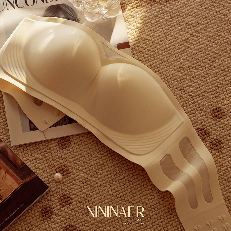 NININAERStrapless Bra For Women That Won't Fall Off When Dancing,No Steel Ring,Breathable,Gathered And Comfortable Bra