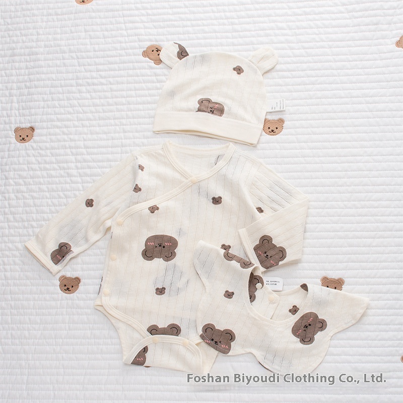 Summer Baby Ultra-thin Cotton Jumpsuit Summer Cotton Breathable Lace-up Romper Air-conditioning Home Clothes Boneless