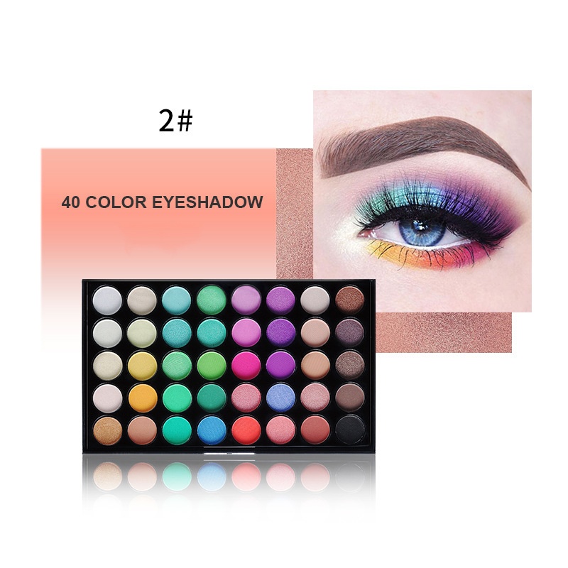 40-color Eye Shadow Pearlescent Matte Smoky Makeup Earth Color Non-flying Powder Makeup Modification Combination Eye Shadow Plate S
