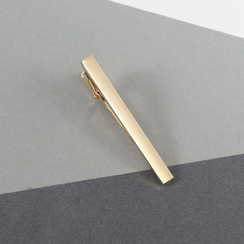 Boutique Electroplating Gold Glossy Metal Tie Clip Foreign Trade European And American Business Professional Tie Clip S
