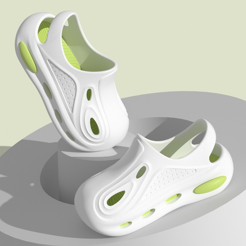 Fashion All-match Two-color Sandals For Women Summer Indoor Home Thick-soled Non-slip Couple Sandals For Men Can Be Worn Outside