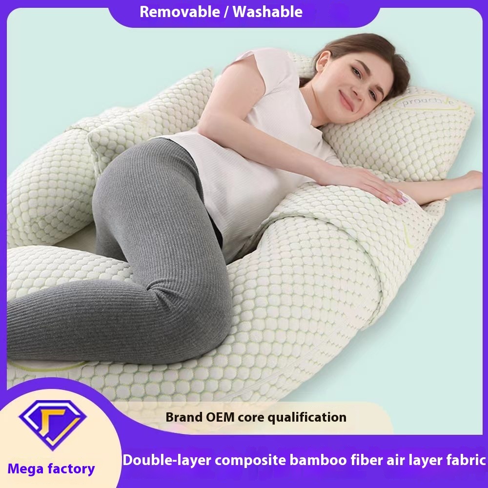 Popular Pregnancy Pillow, Waist Support, Side Sleeping Support, Multifunctional Pregnancy Lumbar Support Pillow, U-Shaped Pillow