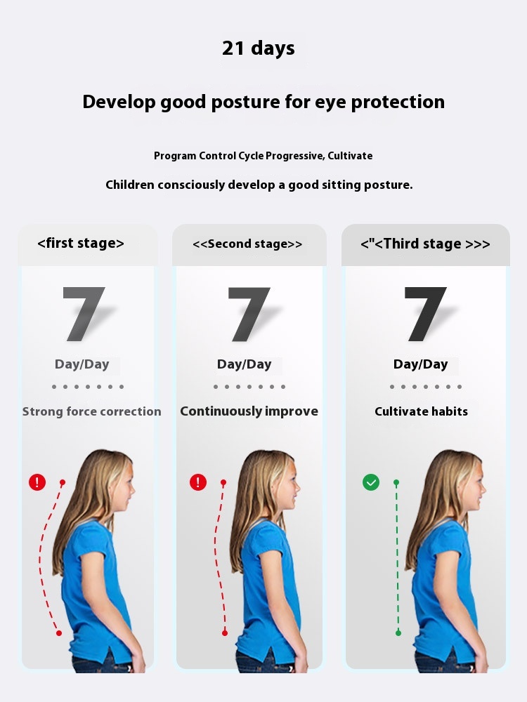 Ghost Idea Children's Sitting Posture Corrector Primary School Students Homework Posture Corrector Anti-hunchback Reminder