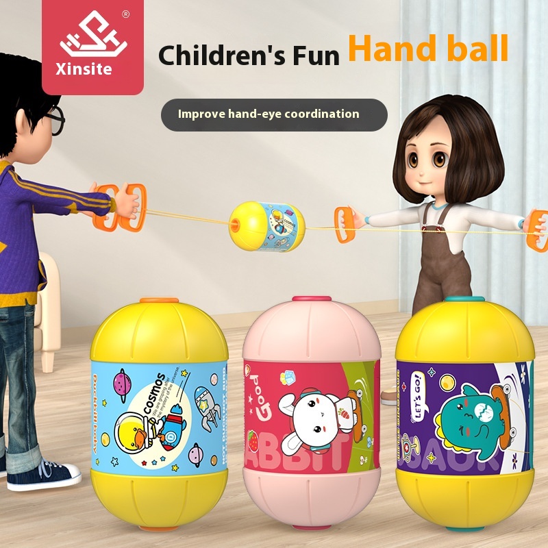 Children's Pull Ball Trainer Double Pull Ball Hand Pull Ball With Light Kindergarten Sensory Training Toy