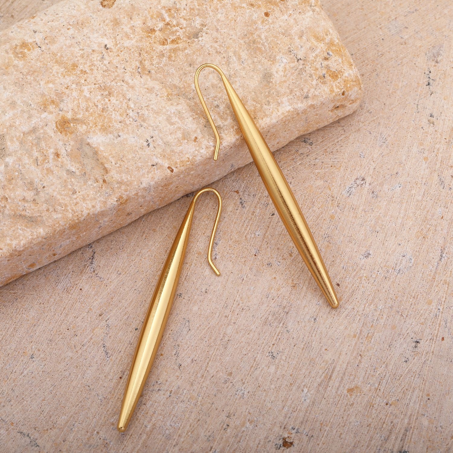 European And American Stainless Steel Water Drop Tassel Long Earrings Enigma Fantasy Minimalist Earrings Joker Jewelry