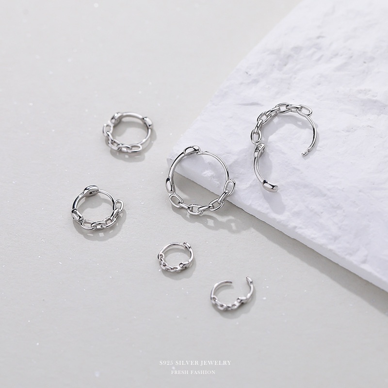 Yun Xiaoshu925 Sterling Silver Earrings Ear Clips Earrings Net Celebrity Female Earrings Earrings Punk