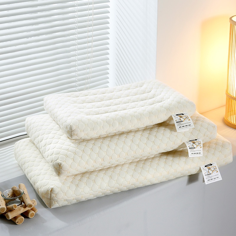 Knitted Cotton Three-dimensional Pillow Core Soybean Fiber Feather Velvet Compression Pillow Core Children's Adult Massage Neck Protection Home Pillow