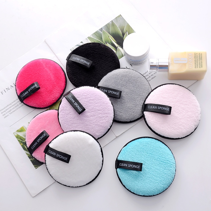 Lazy Makeup Remover Puff Face Wash Puff Cleansing Puff Reusable Round Makeup Remover Pad Beauty Towel