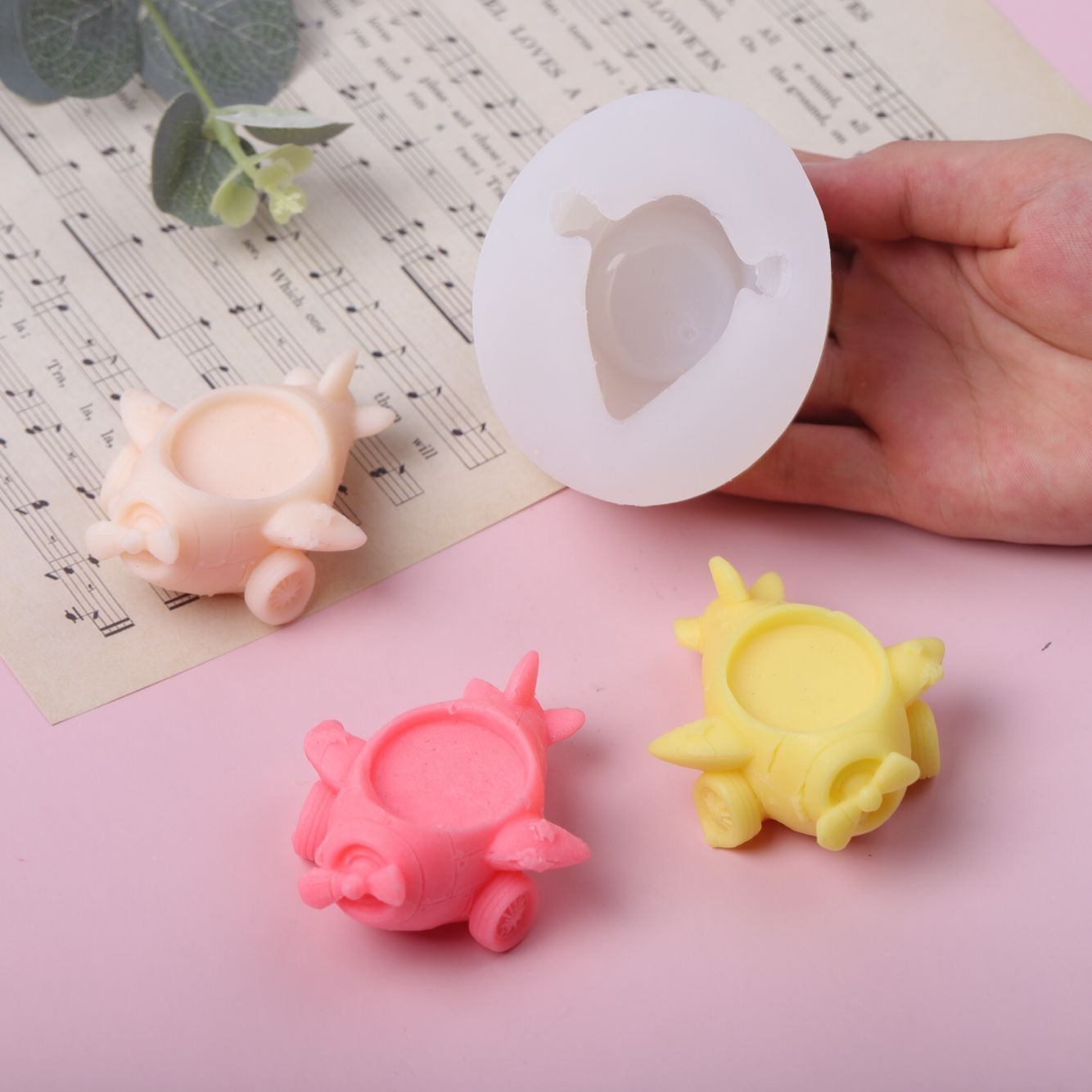 复古飞机香薰蜡烛模具 D I Y创意烘焙慕斯蛋糕硅胶模具 - 2