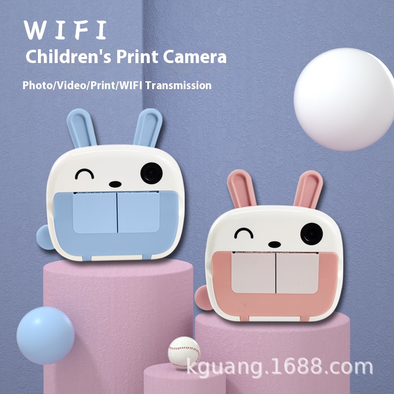 W I F I Children's Toy Digital Camera Cartoon Can Take Pictures And Print Black And White Photos Polaroid To Carry With You As A Gift