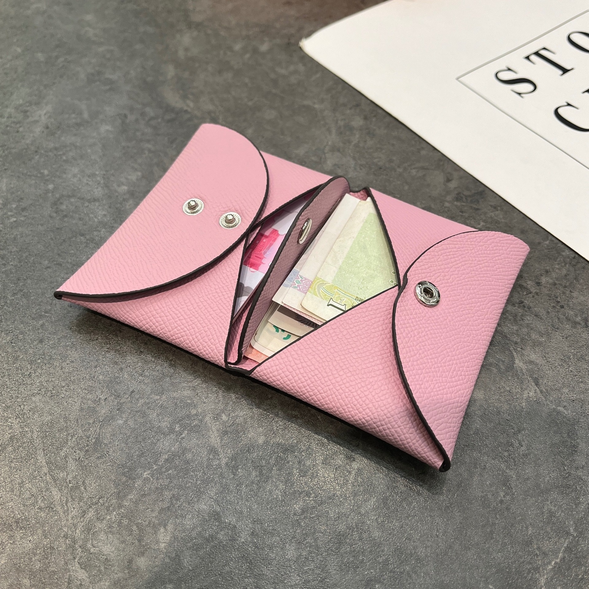 High-End Genuine Leather Women's Mini Card Holder, Compact And Ultra-Thin Driver's License H Family High-End Exquisite Coin Purse Coin Holder