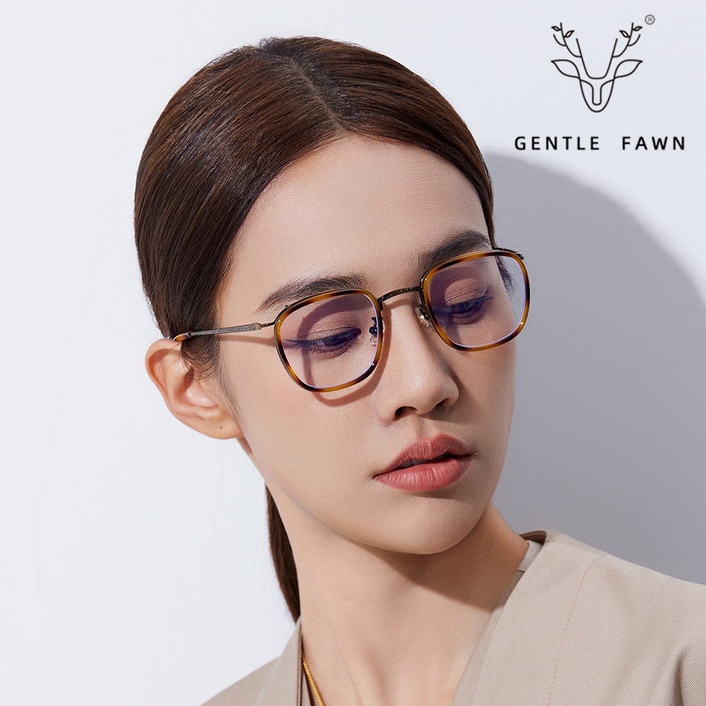 S1213 European And American Flat Mirror Frame Cross Mirror Square Can Be Matched With Myopia Men's Metal Anti-blue Light Glasses Frame Women