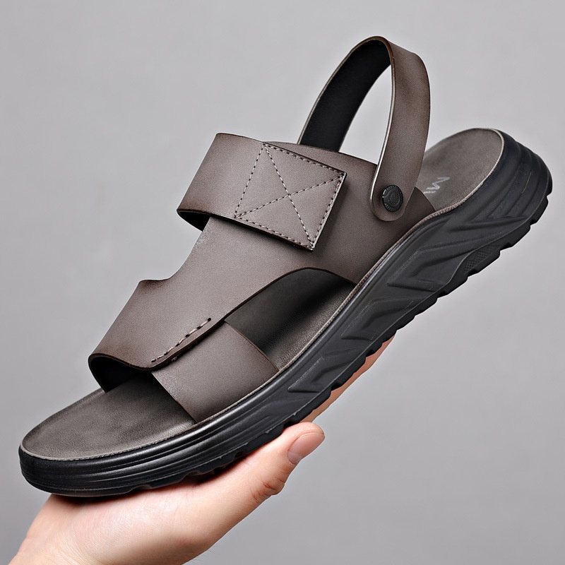 Men's Sandals Fashion Summer Outdoor Genuine Leather Casual Beach Shoes Men's Non-slip