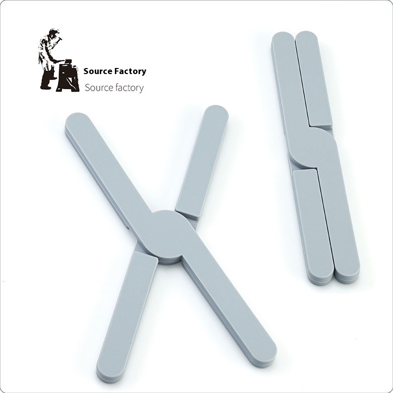 Creative Food Grade High Temperature Resistant Cross Silicone Pot Mat Thick Folding Heat-proof Non-slip Placemat Table Mat