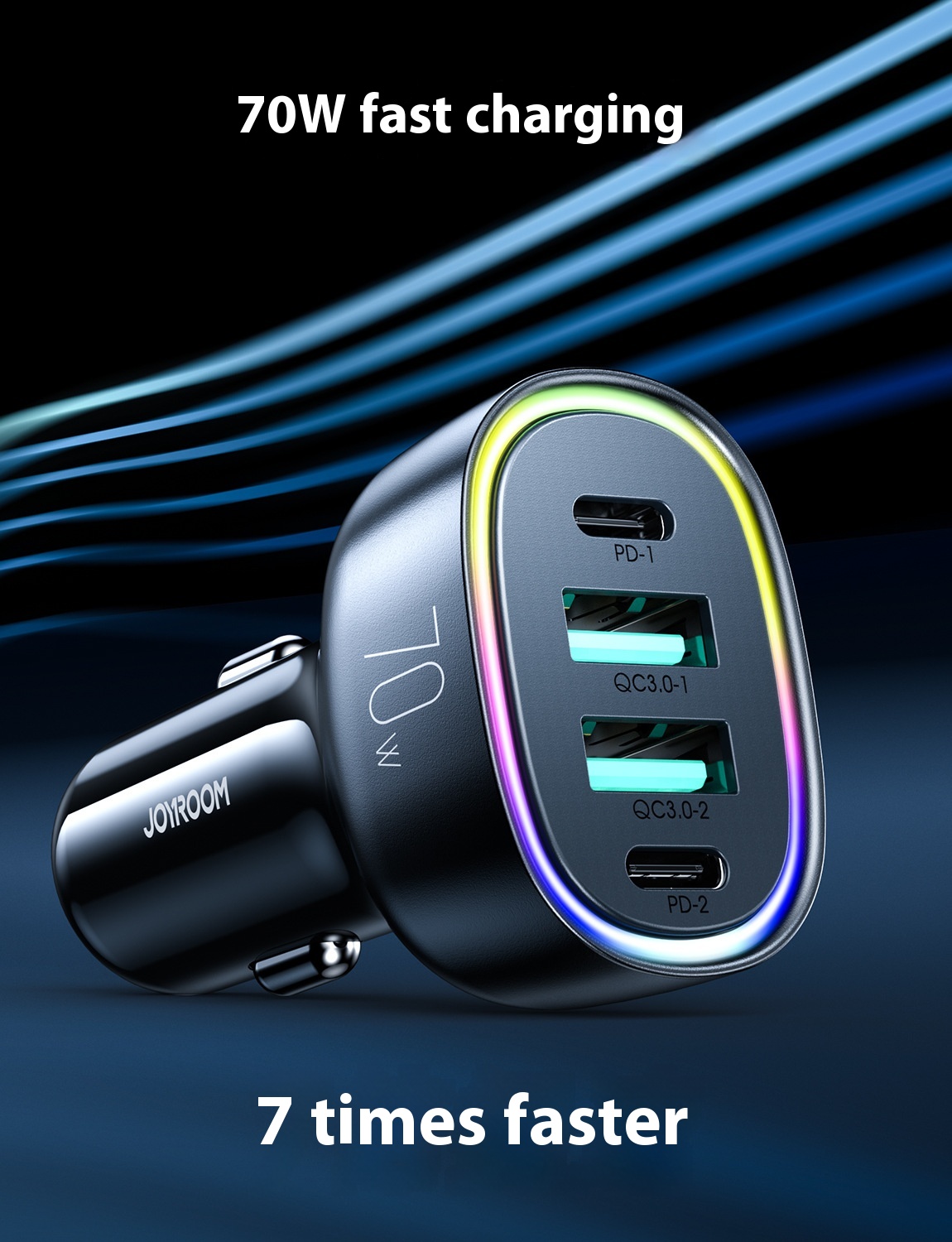 Car Charger Mobile Phone Super Fast Charging Cigarette Lighter Conversion Plug One To Three Car Charger Usb Car Multi-function