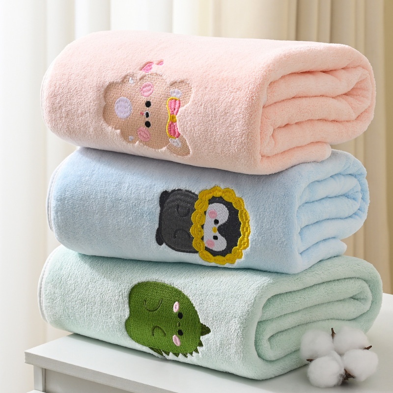 Baby Bath Towelborn Child Super Soft Absorbent Baby Bath Absorbent Quick-drying Towel Blanket Coral Fleece Blanket