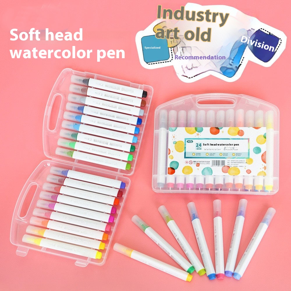 The Soft-tipped Marker Pen Set Is Washable For Children's Painting And Does Not Dirty Water Graffiti Watercolor Pen Set Can Be