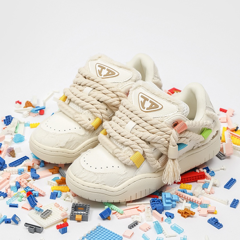 Bread Shoes Thick Soles With Casual Couple Board Shoes For Men And Women Breathable Sports Fashion Shoes