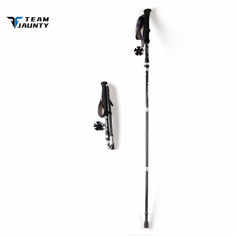 Portable Ultra-Light3 KCarbon Fiber Five-Section Folding Hiking Cane