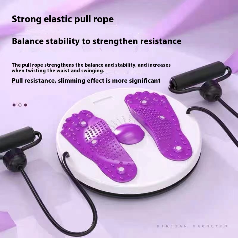 Home Fitness Waist Twisting Plate Large Magnet Twisting Music With Drawstring Fitness Waist Rotating Plate