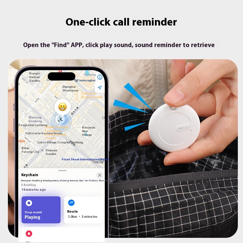 Mili Mini Anti-lost Locator MiTag AirTag Anti-lost Locator Elderly Anti-lost Children Find Global Positioning - 4