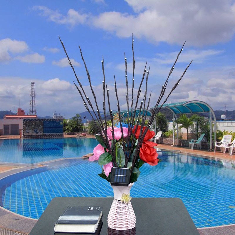 Solar Tree Branch Light Outdoor Courtyard Garden Community Decorative Light Ground Plug Lawn Light