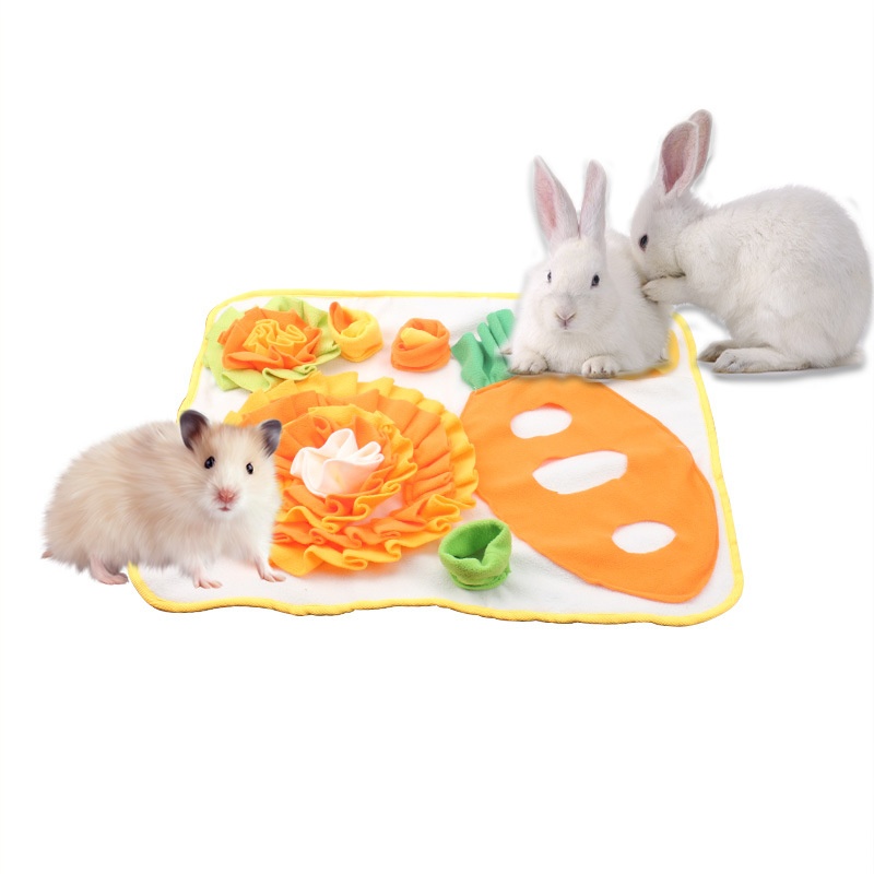 Tianyefeng Rabbit Hamster Sniffing Play Puzzle Mat Slow Food Training Game Blanket Wear-resistant Toy