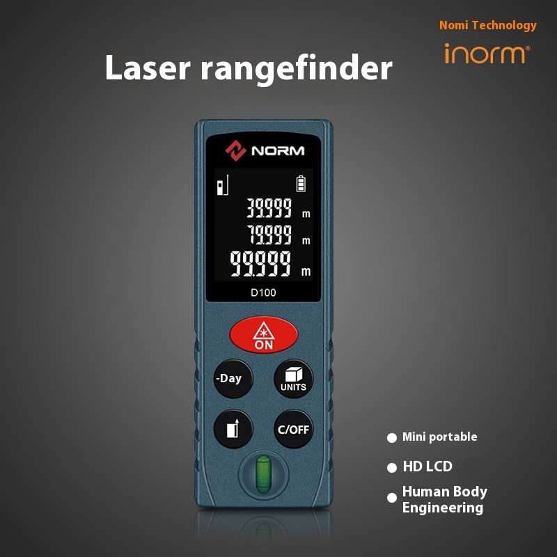Inorm Mini Laser Distance Meter Infrared Portable Measuringtrument Electronic Ruler Digital Precise Distance Measurement