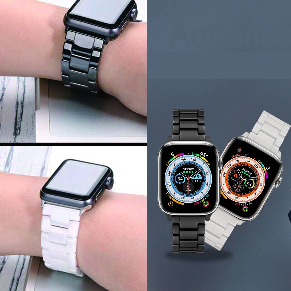 Applicable To Apple Watch Ceramic Strap Apple Watch8 Small Waist One Bead Tank Bead Three Bead Strap
