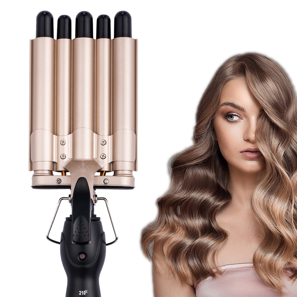 Constant Temperature Egg Curler Five-stick Curling Iron Egg Curler Head Five-tube Water Ripple Curling Iron