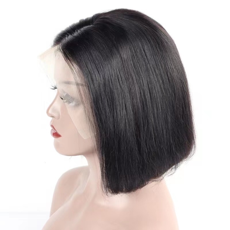 全真人发前蕾丝波波头假发human Hair Wig Bo Bo发套款13 X4 - 4