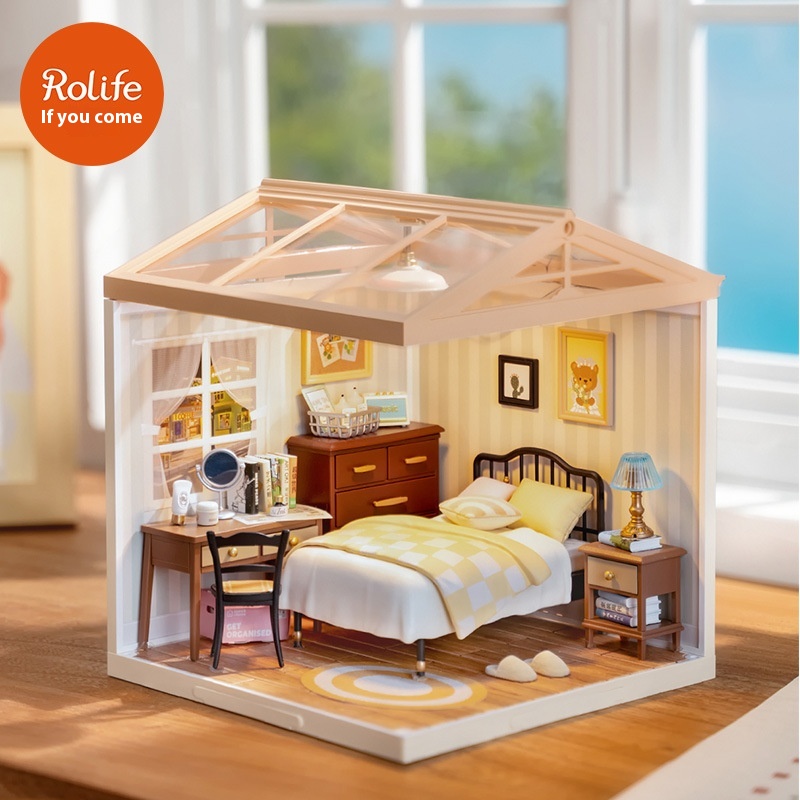 Ruotai Ruolai Super World Bedroom DIYHouse3 DStereo Puzzle Model House Building Blocks Handmade Gift Toy