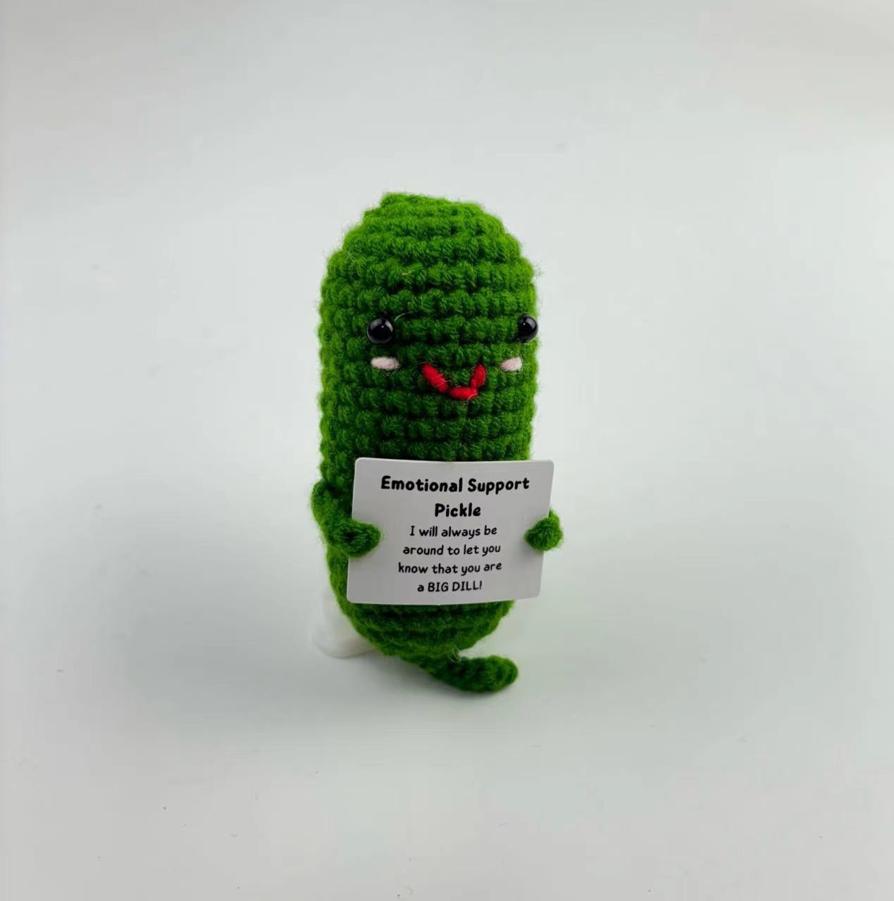 Fruit Pendant Hand-woven Cucumber Doll Doll Ornaments Crocheted Keychain Jewelry Funny Expression Bag