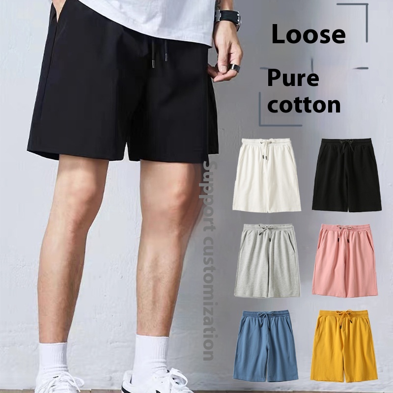 Sports Men's Cotton Three-quarter Pants Loose Men's Casual Shorts S