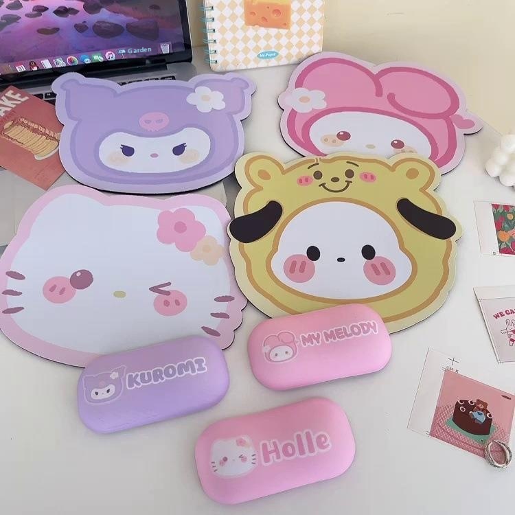 Cat Mouse Pad Simple And Cute Office Game Shaped Pad Table Pad Rubber Small Fresh Thickened Anti-Slip Kuromi