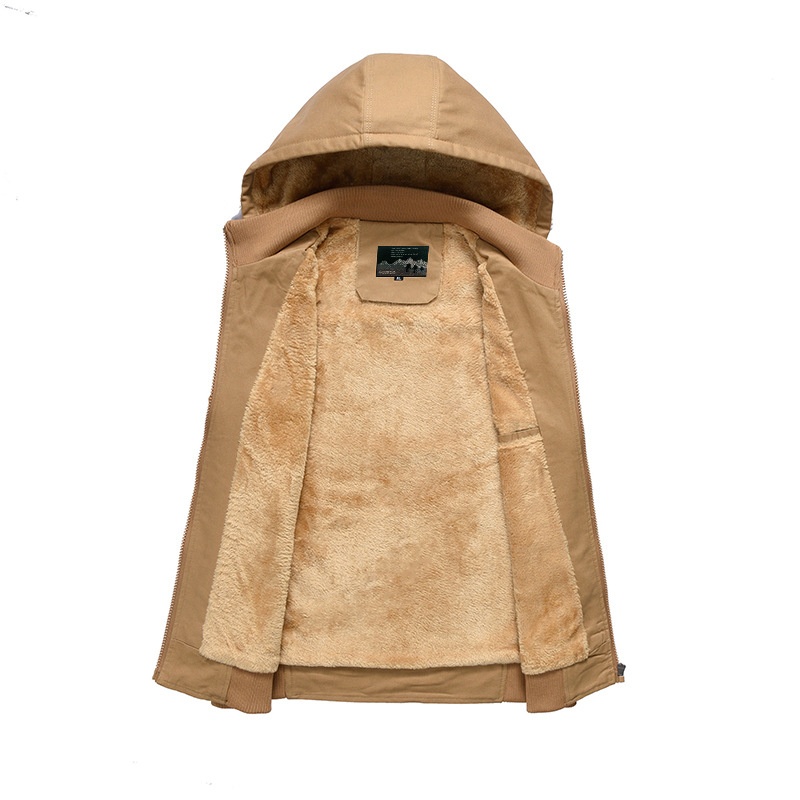 Japanese Youth Men's Warm Fleece-lined Vest Casual Waistcoat Fashionable Detachable Hooded Jacket Cotton-padded Jacket For Men