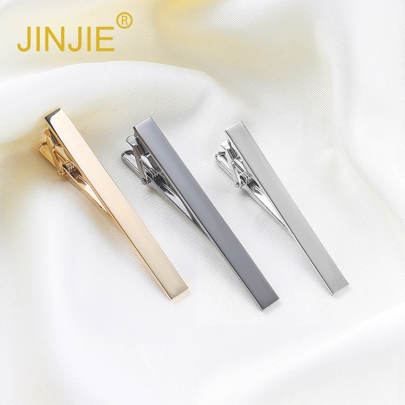 High-grade Electroplated Smooth Metal Tie Clip Foreign Trade Korean Men's Business Casual6 Cm Tie Clip