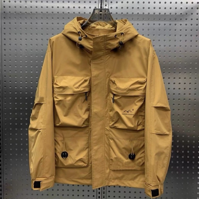 Workwear Jacket Versatile Fashion Handsome Spring And Autumn Windproof Multi-pocket Hooded Jacket
