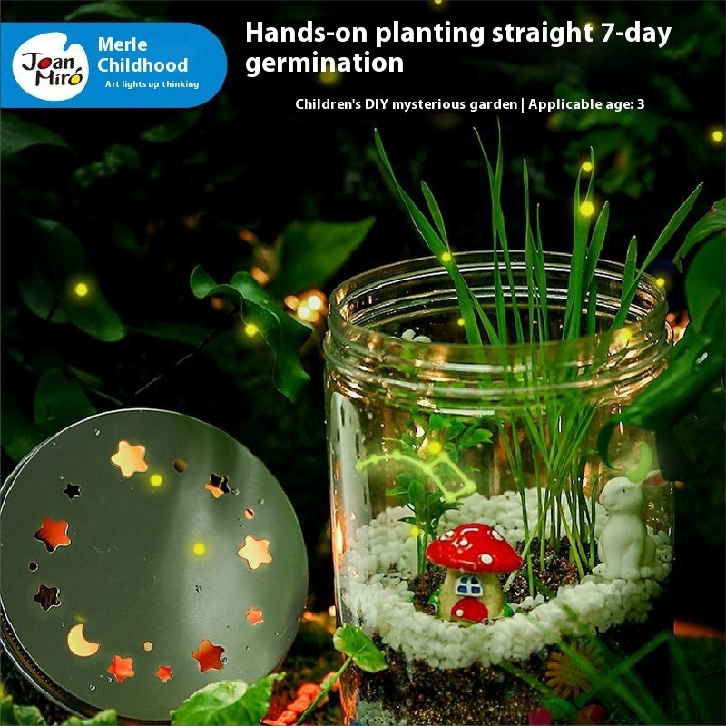 Merlot Mars Pig Mysterious Garden Children's Plant Planting Observation Small Pot Steam Science Experiment Toy