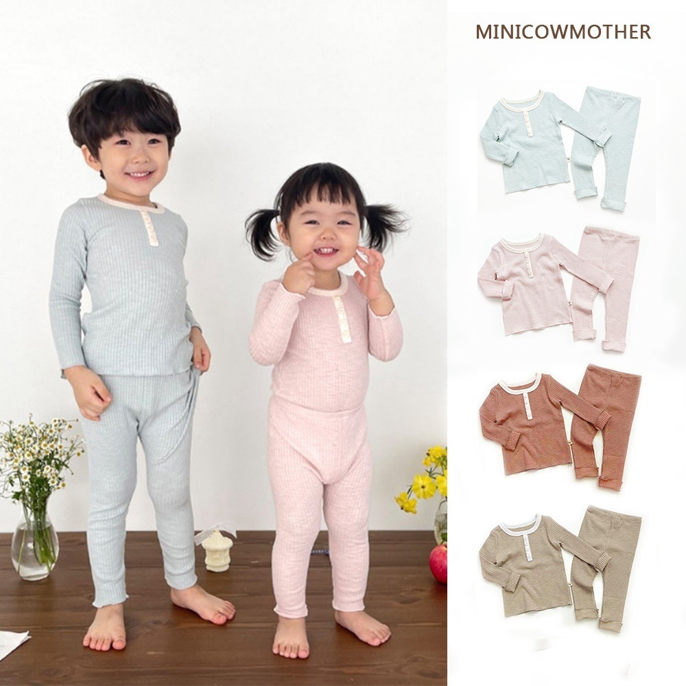 Korean Version Of Children's Home Clothes AType Boys'Casual Long-sleeved Clothes Pit Cotton Girls'Pajamas Foreign Trade Children's Clothing